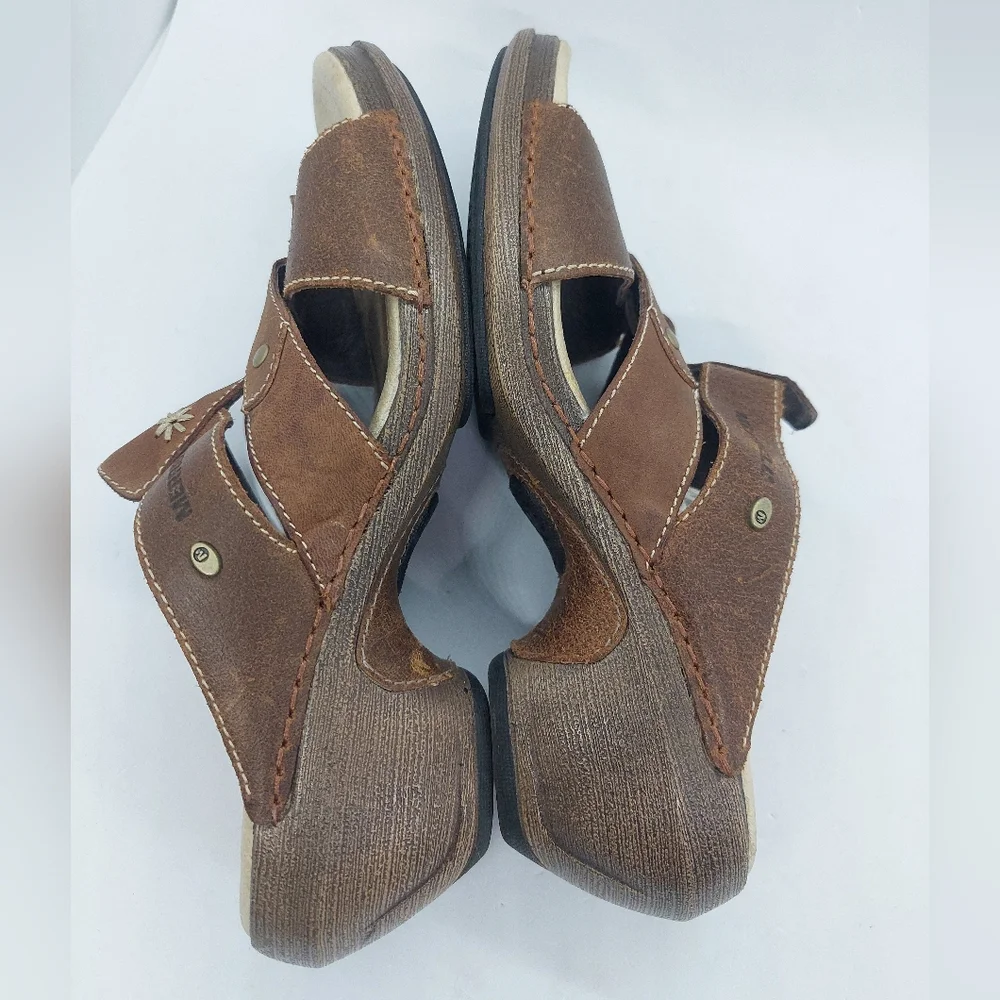 MERRELL Luxe Slide Mink Sandal Womens Sz 6 Brown Slip On Cushioned Comfort Shoes